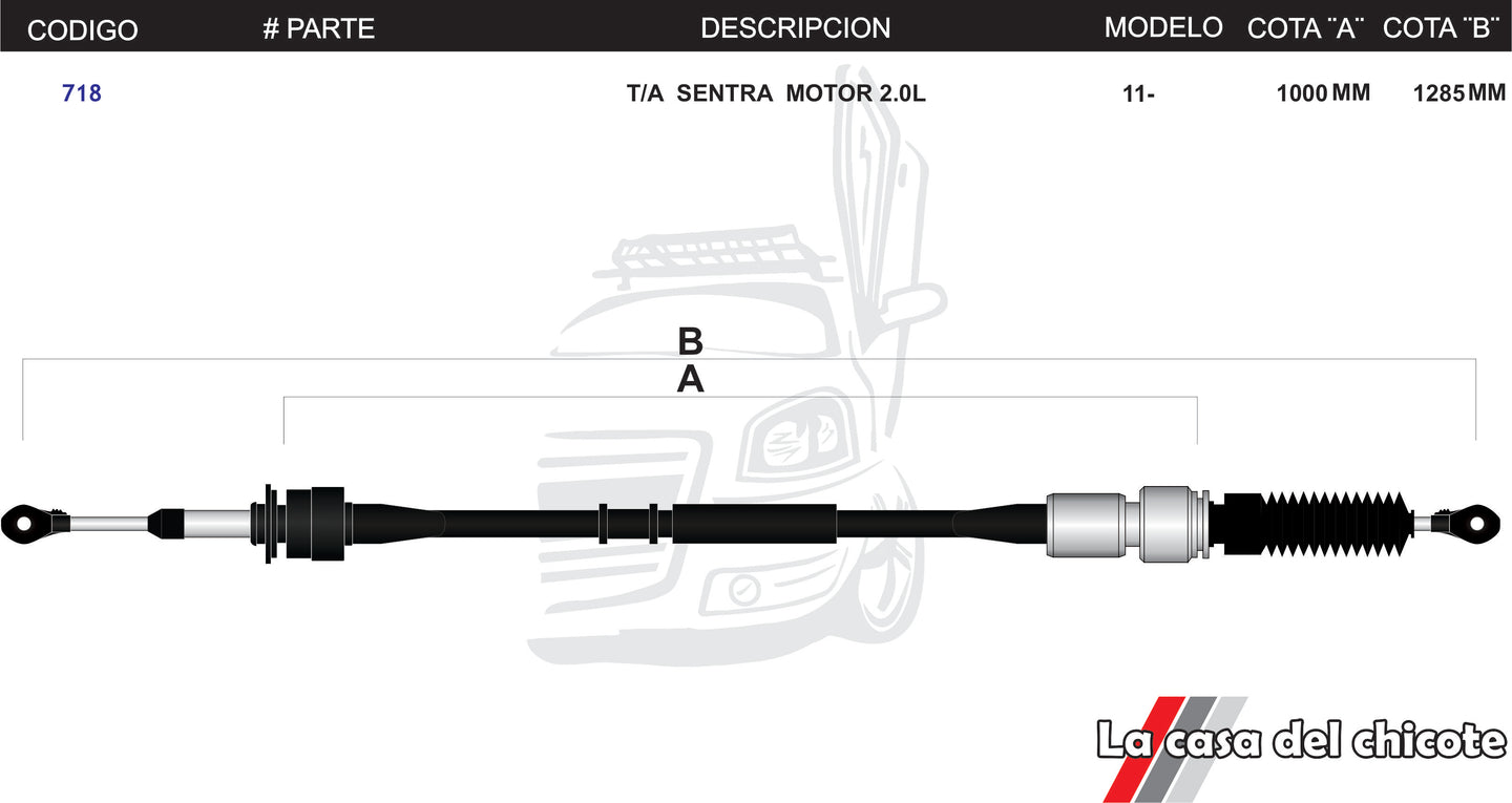 Chicote Selector de Velocidades T/A Sentra Modelo.2011-