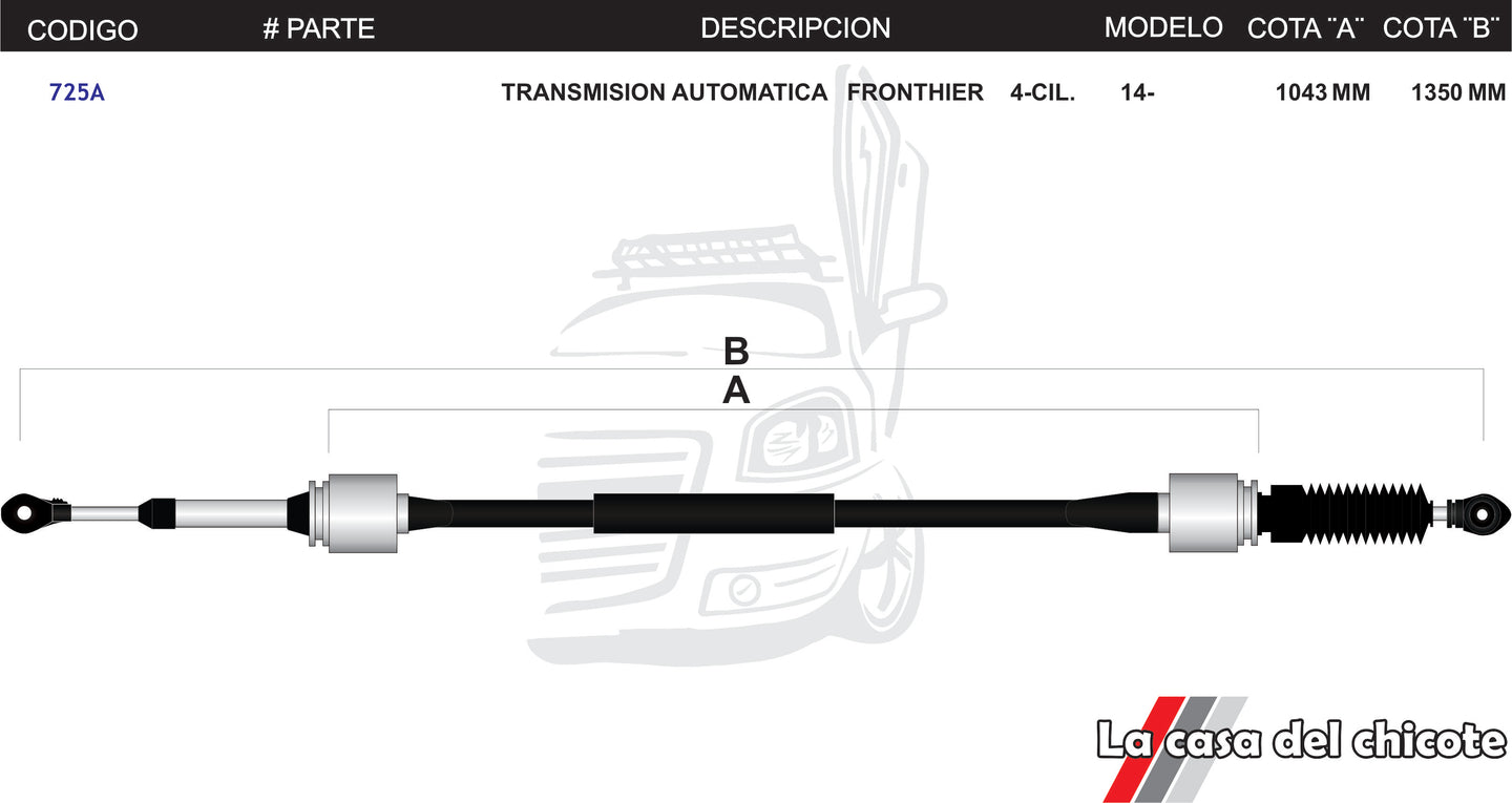 Chicote Selector de Velocidades T/A Frontier 4cil. Modelo.2014-