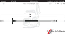 Cargar imagen en el visor de la galería, Chicote de Acelerador Pick Up Toyota USA Modelo.82-83
