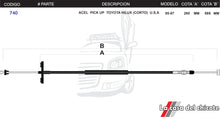 Cargar imagen en el visor de la galería, Chicote De Acelerador Pick Up Toyota Hilux Corto USA Modelo.85-87
