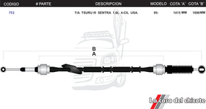 Chicote Selector De Velocidades T/A Tsuru Ill Sedan Sentra U.S.A Modelo.95-