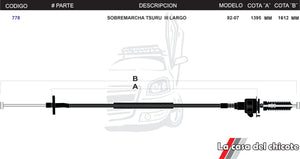 Chicote de Sobre Marcha Tsuru Iii Largo 1Modelo.92-07