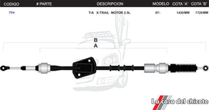 Chicote Selector de Velocidades T/A X-Trail Modelo.2007-