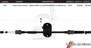 Chicote Transversal Fiesta Ecosport Escape Modelo.00-06