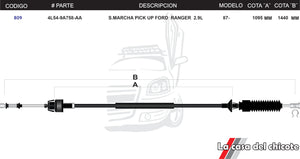 Chicote de Sobre Marcha Ford Pick Up Ranger 2.9L Modelo.87-