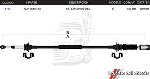 Chicote Selector de Velocidades T/A Explorer USA Modelo.2004-