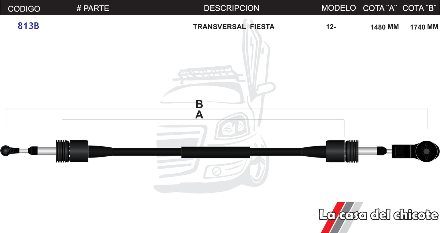 Chicote Transversal Fiesta Modelo.2012-