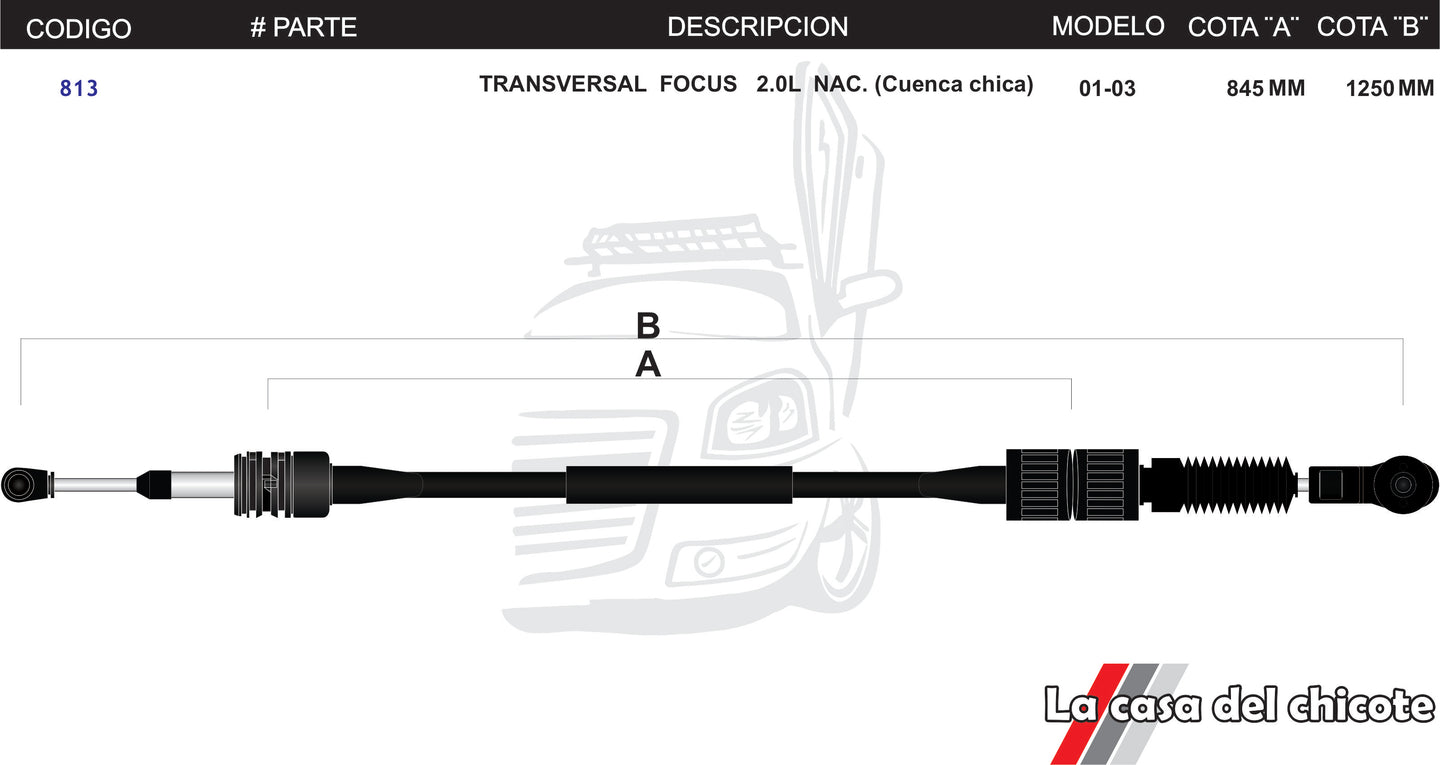 Chicote Transversal Focus 2.0L Nacional Modelo.01-03