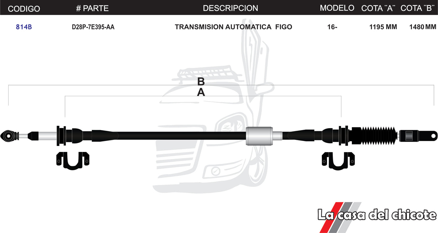 Chicote Selector de Velocidades T/A Figo Modelo.2016-