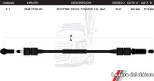 Chicote Selector de Velocidades Focus Contour 2.0L Nacional Modelo.97-02