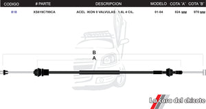 Chicote de Acelerador Ikon Modelo.01-04