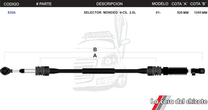 Chicote Selector de Velocidades Mondeo 2.0L 4cil. Modelo.2001-