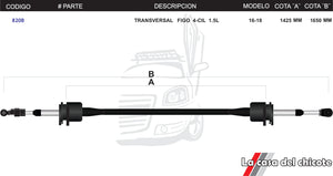 Chicote Selector de Velocidades Figo 1.5L 4cil. Modelo.16-18