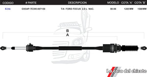 Chicote Selector de Velocidades T/A Focus 2.0L Nacional Modelo.00-06