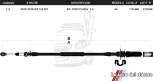 Chicote Selector de Velocidades  T/A Ford Fusión 2.3L Modelo.2008-