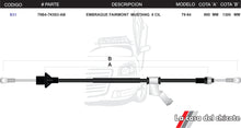 Cargar imagen en el visor de la galería, Chicote de Clutch (Embrague) Fairmont Mustang 8cil. Modelo.79-84
