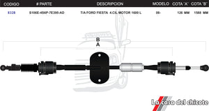 Chicote Selector de Velocidades T/A Ford Fiesta 4cil. Modelo.2008-