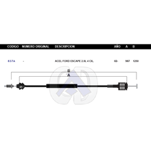 Cargar imagen en el visor de la galería, Chicote de Acelerador Ford Escape 2.0L 4cil. Modelo.02-
