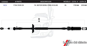 Chicote Selector de Velocidades T/A Econoline Motor Diesel Modelo.96-