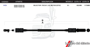 Chicote Selector de Velocidades Focus 2.0L Motor Zetec Modelo.2001 -