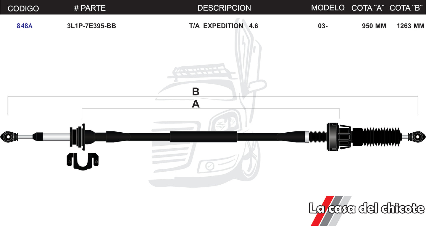 Chicote Selector de Velocidades T/A Expedition 4.6L Modelo.2003-