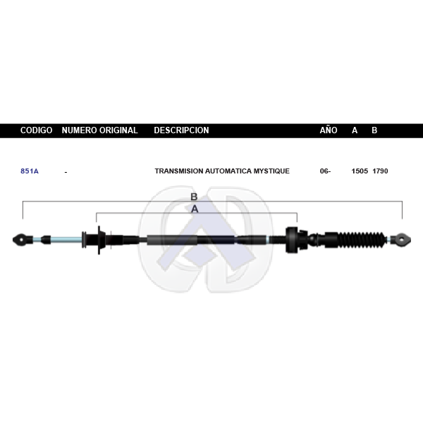 Chicote Selector de Velocidades T/A Mystique Modelo.2006-