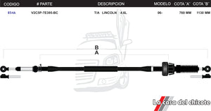 Chicote Selector de Velocidades T/A Lincoln 4.6L Modelo.2006-