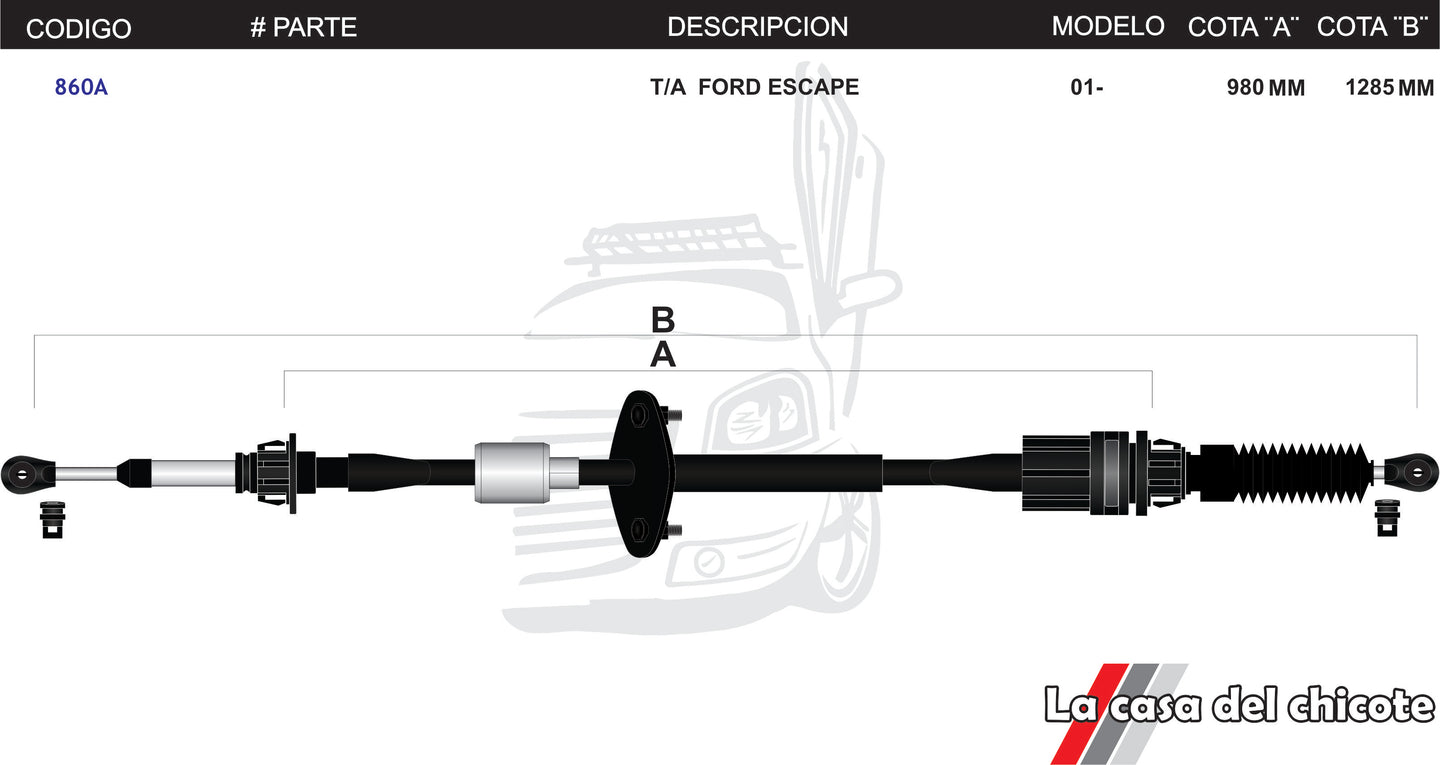 Chicote Transversal Ford Escape