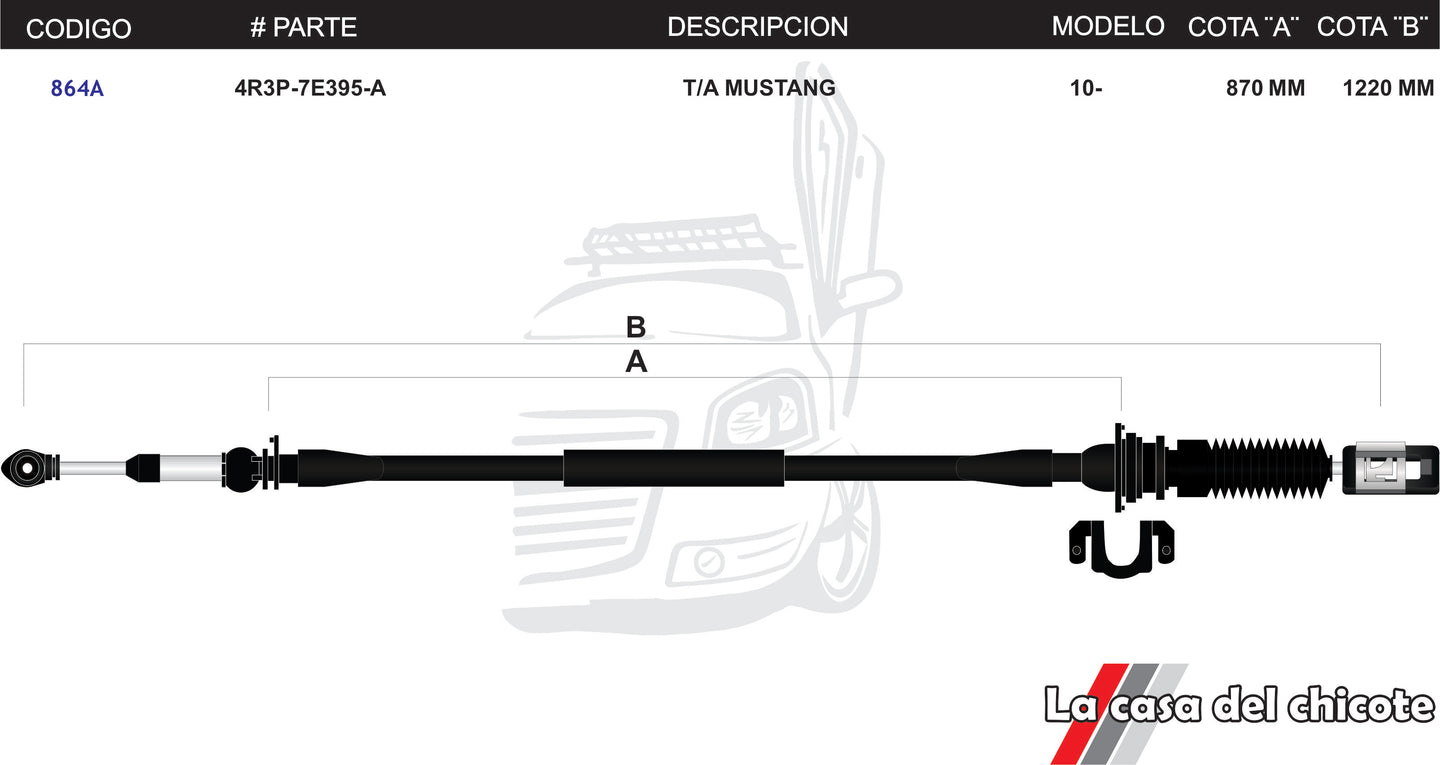 Chicote Selector de Velocidades T/A Mustang Modelo.2010-