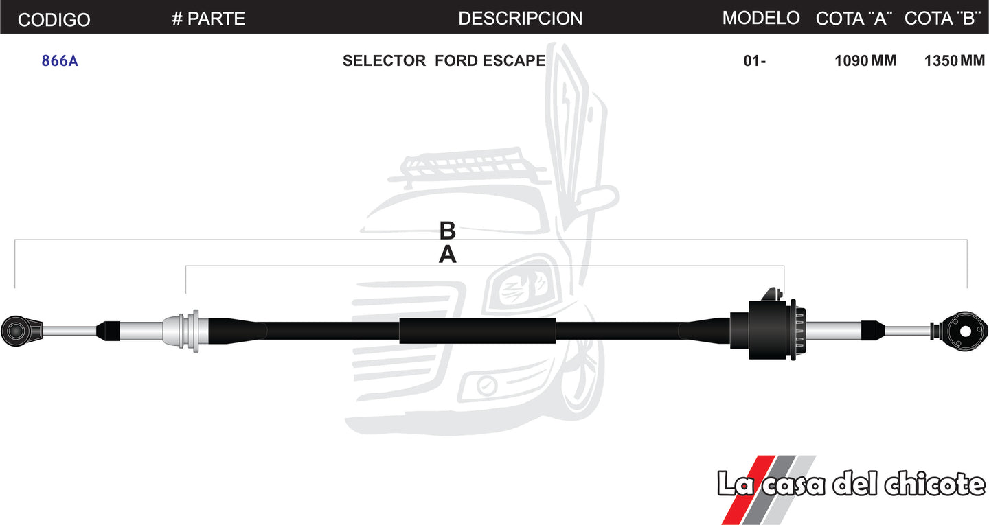 Chicote Selector de Velocidades Ford Escape Modelo.2001-