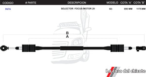 Chicote Selector de Velocidades Focus 2.0L Modelo.2002-