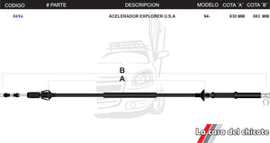 Chicote de Acelerador Explorer USA Modelo.94-