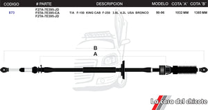 Chicote Selector de Velocidades T/A Pick Up F-150 F-250 USA Modelo.90-96