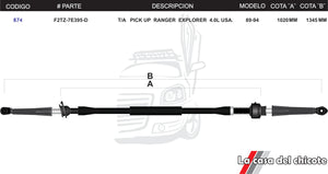 Chicote Selector De Velocidades T/A Pick Up Ranger Explorer 4.0L USA Modelo.89-94