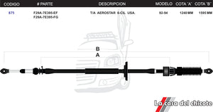 Chicote Selector de Velocidades T/A Aerostar USA 6cil. Mod.92-94