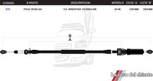 Chicote Selector de Velocidades T/A Windstar Econoline Modelo.92-96