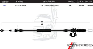 Chicote Selector de Velocidades T/A Taurus Corto USA Modelo.94-