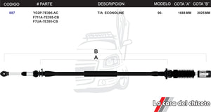 Chicote Selector De Velocidades T/A Econoline Modelo.96-