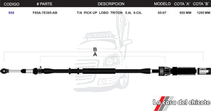 Chicote Selector de Velocidades T/A Pick Up Lobo Triton 5.4L Modelo.05-07