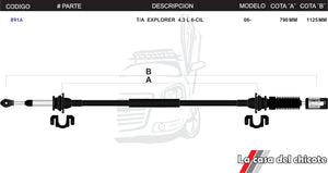 Chicote Selector de Velocidades T/A Explorer 4.3L 6cil. Modelo.2006-