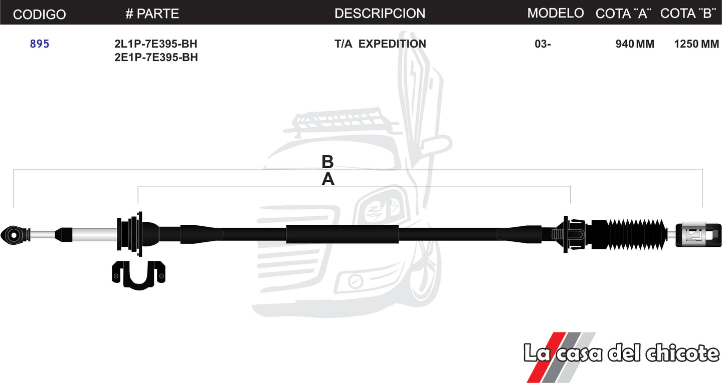 Chicote Selector de Velocidades T/A Expedition Modelo.03-