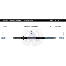 Cargar imagen en el visor de la galería, Chicote de Clutch ( Embrague) Colt Mirage Modelo.1980-
