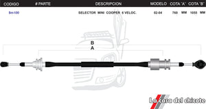 Chicote Selector De Velocidades Mini Cooper Modelo 2002-2004