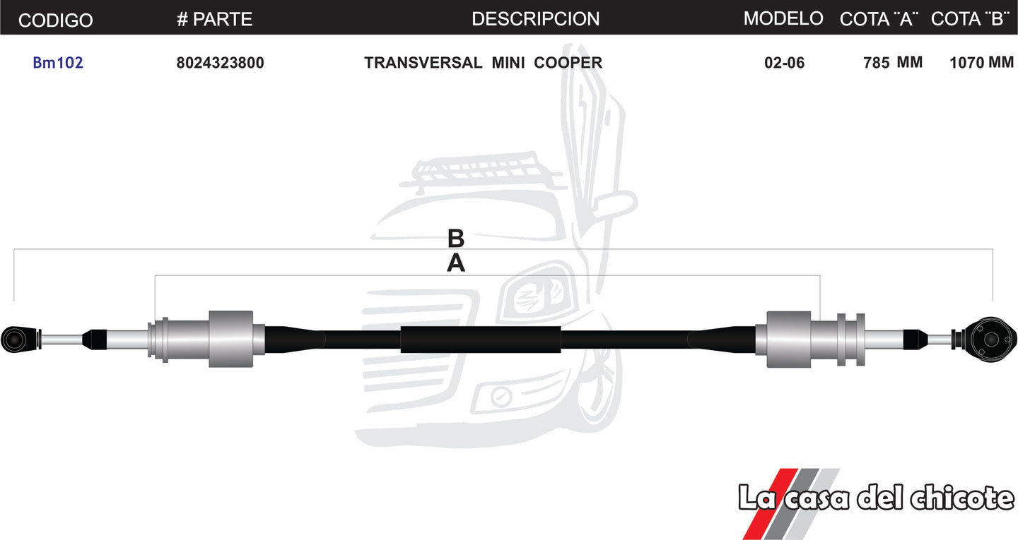 Chicote Transversal Mini Cooper