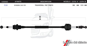 Chicote Selector De Velocidades Fiat Punto