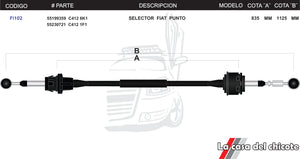 Chicote Selector De Velocidades Fiat Punto