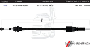 Chicote Selector de Velocidades Fiat Palio