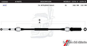 Chicote Selector de Velocidades T/A Mitsubishi Eagle Modelo.89-