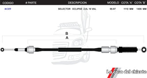 Chicote Selector De Velocidades Eclipse 2.0L Modelo.96-97