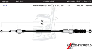 Chicote Transversal Eclipse 2.0L U.S.A Modelo.98-